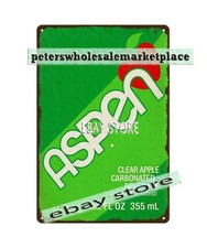 1978 Aspen soda retro advertising plaque tin sign on The Hot Collector
