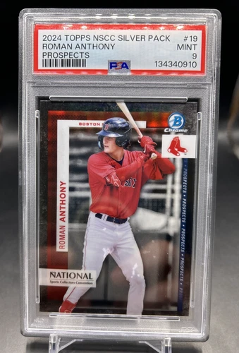2024 Topps NSCC Silver Pack Bowman Chrome ROMAN ANTHONY Prospects Card - PSA 9