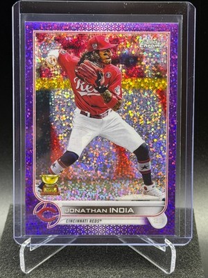 Jonathan India 2022 Topps Chrome Purple Speckle Refractor #76/299 - Reds