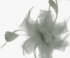 Ladies Net & Feather Looped Fascinator Wedding Races Prom Headband