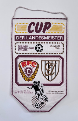 Fußball Wimpel DDR  BFC Dynamo Berlin  Jeunesse Esch  EC CUP 1983
