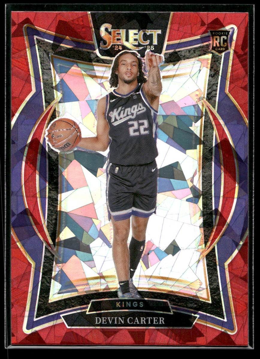 2024-25 Select Devin Carter CONCOURSE RED CRACKED ICE PRIZM SP