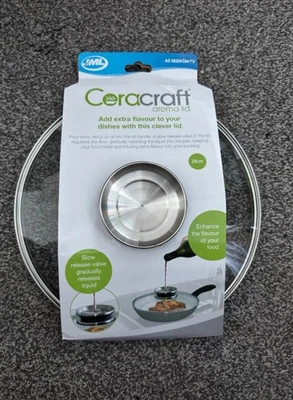 JML Ceracraft Aroma Pan Lid 28cm with Slow Release Valve New Unused