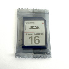 Canon 16MB SD Memory Card SDC-16M OEM Vintage For Early PowerShot Cameras SEALED
