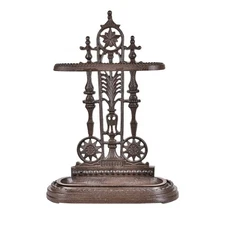 Sungmor Umbrella Stand with Detachable Drip Tray Cast Iron Outside Entryway Rack