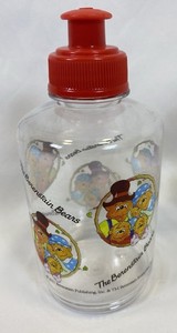 PBS Kids Bernstein Bears Water / Juice Bottle Red Push Cap Gently Used Kids