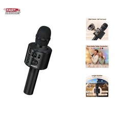 Wireless Bluetooth Karaoke Microphone,3-in-1 Portable Handheld Karaoke Mic Sp...