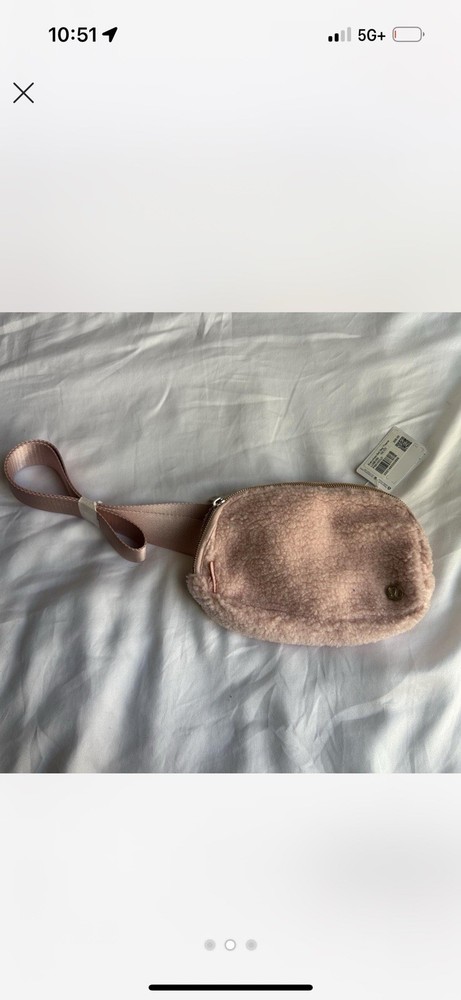 Lululemon Everywhere Fleece Belt Bag in Pink Sherpa Crossbody Fanny Pack