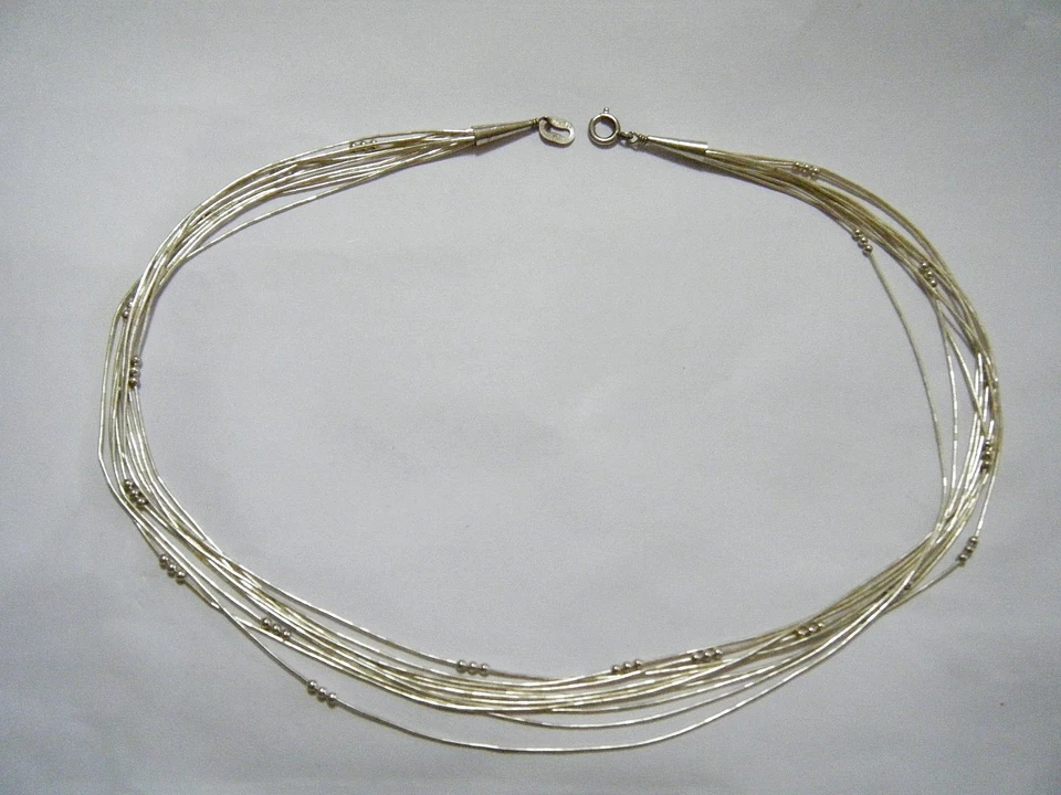 New NOS Sterling Silver CJC Carolyn Pollack Carlisle Liquid Heishi 18" Necklace - Image 3 of 4
