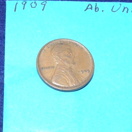 1909  WHEAT CENT  ABOUT UNCIRCULATED  FIRST YEAR OF ISSUE # 2