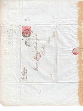 1873 London UK Folded Letter cover to Boston MA