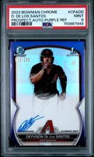 2023 BOWMAN CHROME PROSPECT AUTO DEYVISON DE LOS SANTOS 159/250 PSA 9 AUTO