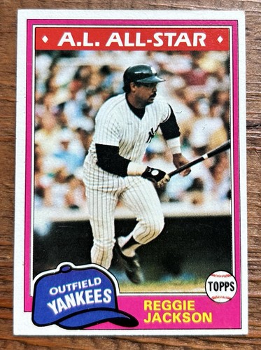 Reggie Jackson 1981 Topps card #400 HOFame NY New York Yankees A’s MLB