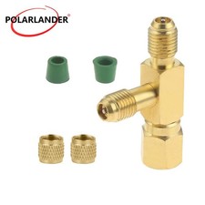 1/4" Valves Adapter Quick Coupler Access Tee with Swivel Connector Refrigeration