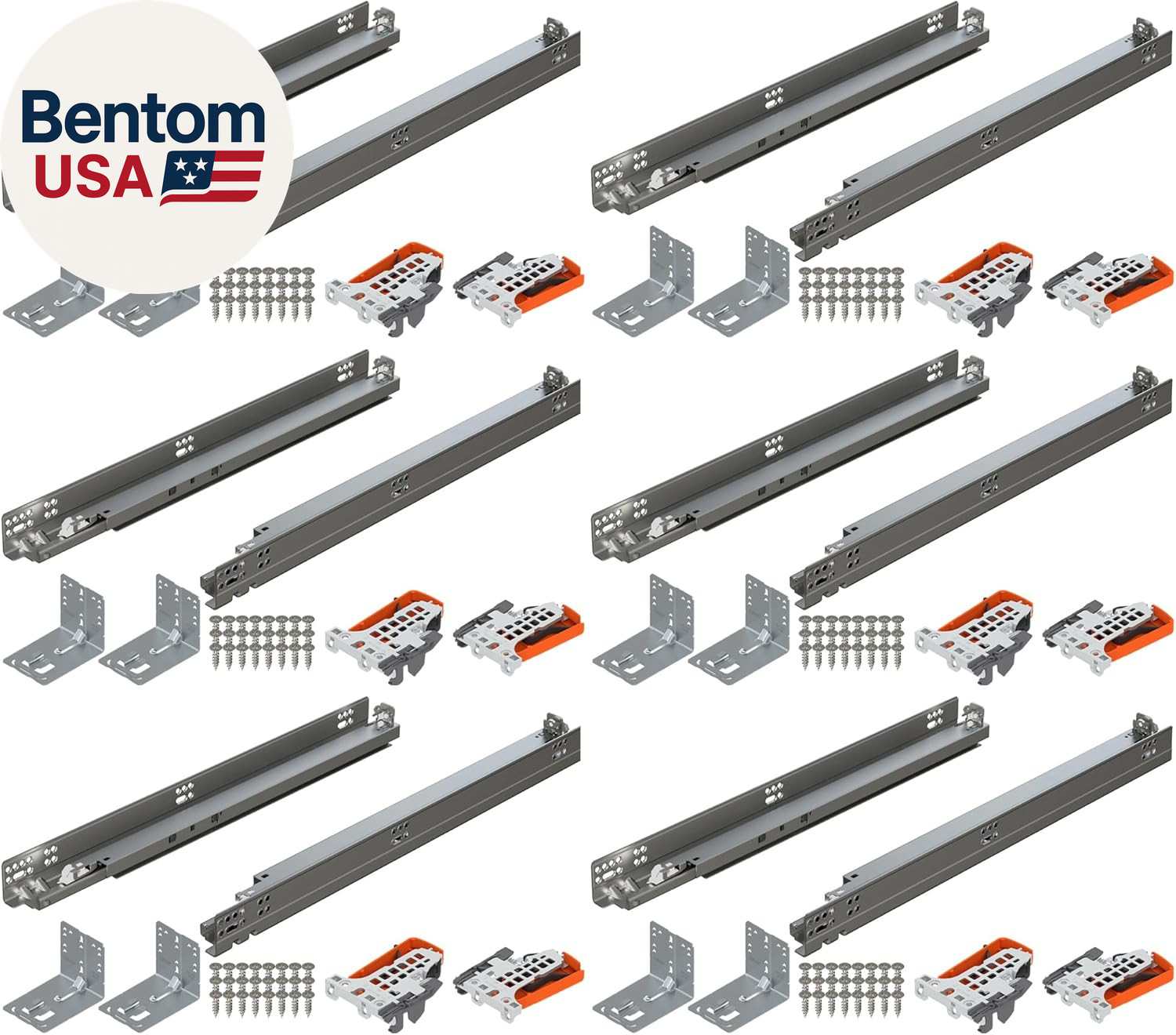 Tandem plus OTION Concealed Undermount Drawer Runner Kit (6 