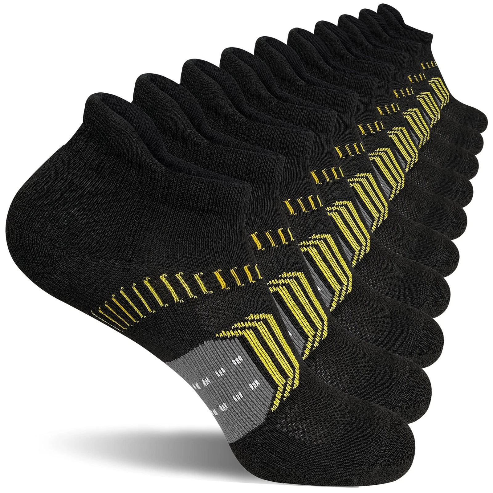Womens Athletic Cushioned Anti-Blister Comfort Running Ankle Socks 5 Pairs