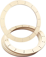 Unfinished Wooden Wreath Rings Crafts Hanging Floral Hoop 14 Inch 6 Pack