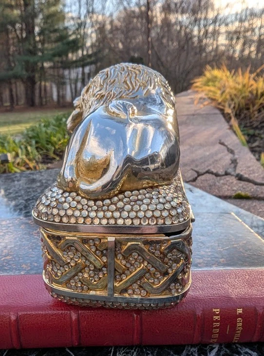 Винтажный 1960-х Judith Leiber лев Minaudiere застежки сумочки с РЕДКАЯ по всему кристаллы - Изображение 4 из 4