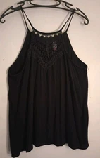 NOBO Women's Sleeveless Top Size X-large (15-17) Juniors Crochet Knit Top Blouse