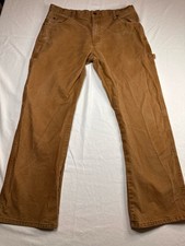Dickies Flex Duck Carpenter Pants Mens 34x30 Brown Straight Leg Utility Workwear