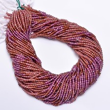 Rhodolite Garnet Shaded Gemstone Round Faceted Beads 2.5-3 mm Strand 12.5" 409