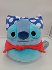 New 8" Super Hero Stitch Squishmallow Kellytoy Plush Disney Lilo Stitch NWT
