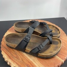 Birkenstock Mayari Black Toe loop Sandals 38 US 7 birko-flor