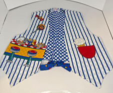 Handmade Sewn Kids Vest Diner Theme, Stripes Bow Ice Cream Cute Single Layer