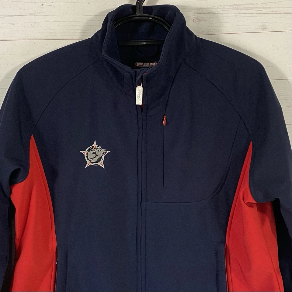 PBR Womens 2022 World Finals Fort Worth Jacket XL Blue/Red Fleece Lined Zip Up - Image 2 of 4