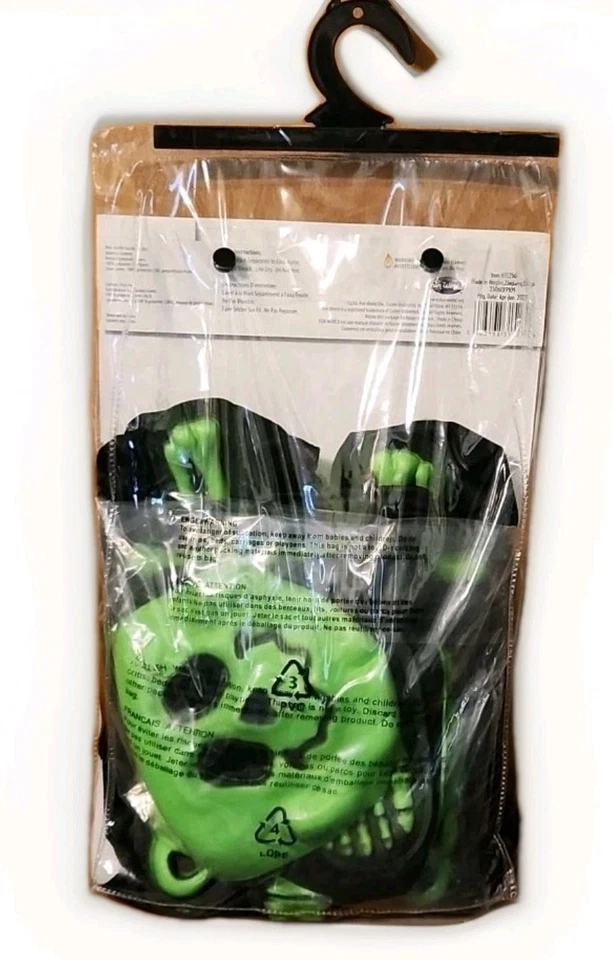 Disfraz Esqueleto Verde Totally Skelbones Niños Pequeño 3t-4t Fun World C004 Foto 2 de 2