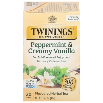 Twinings Peppermint & Creamy Vanilla Tea - A Crisp, 20 Count (Pack of 1) 