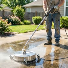 13" Pressure Washer Surface Cleaner with 4 Wheels, Rotary Surface Cleaner
