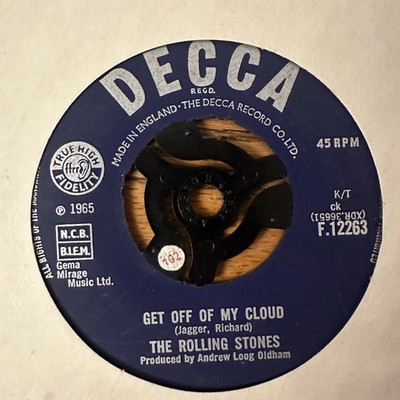 The Rolling Stones   Get Off Of My Cloud - Vinyl 7'' Single UK Import - VG+