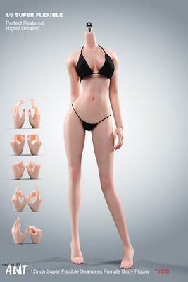 1/6 Pale Large Bust Flexible Seamless Body For 12'' Female Action Figure Doll Toy