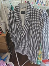 Marynarka Tahari granatowo-biała, dopasowana, rozmiar 6