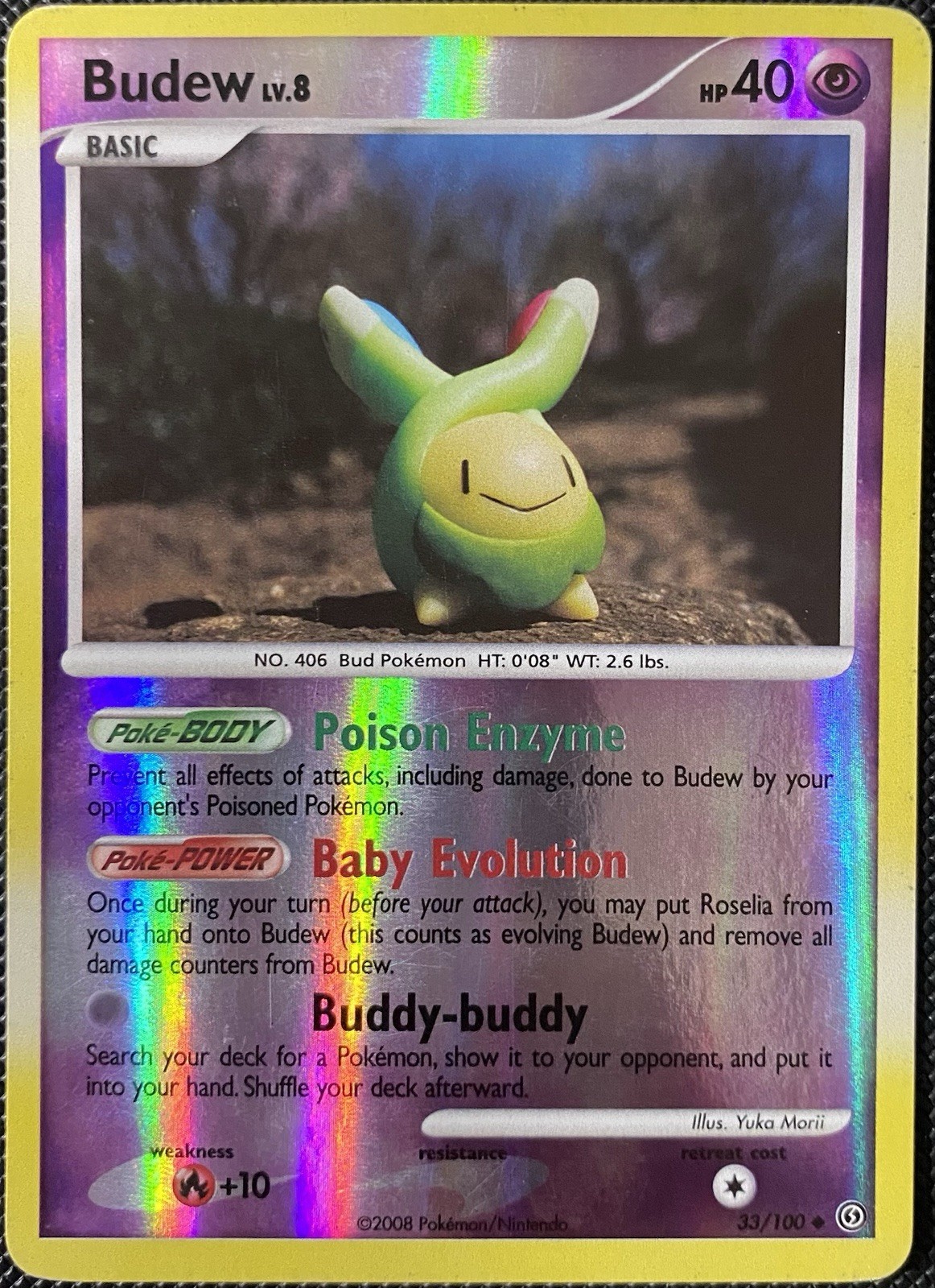 Budew 33/100 Stormfront Reverse Holo - Pokémon Card