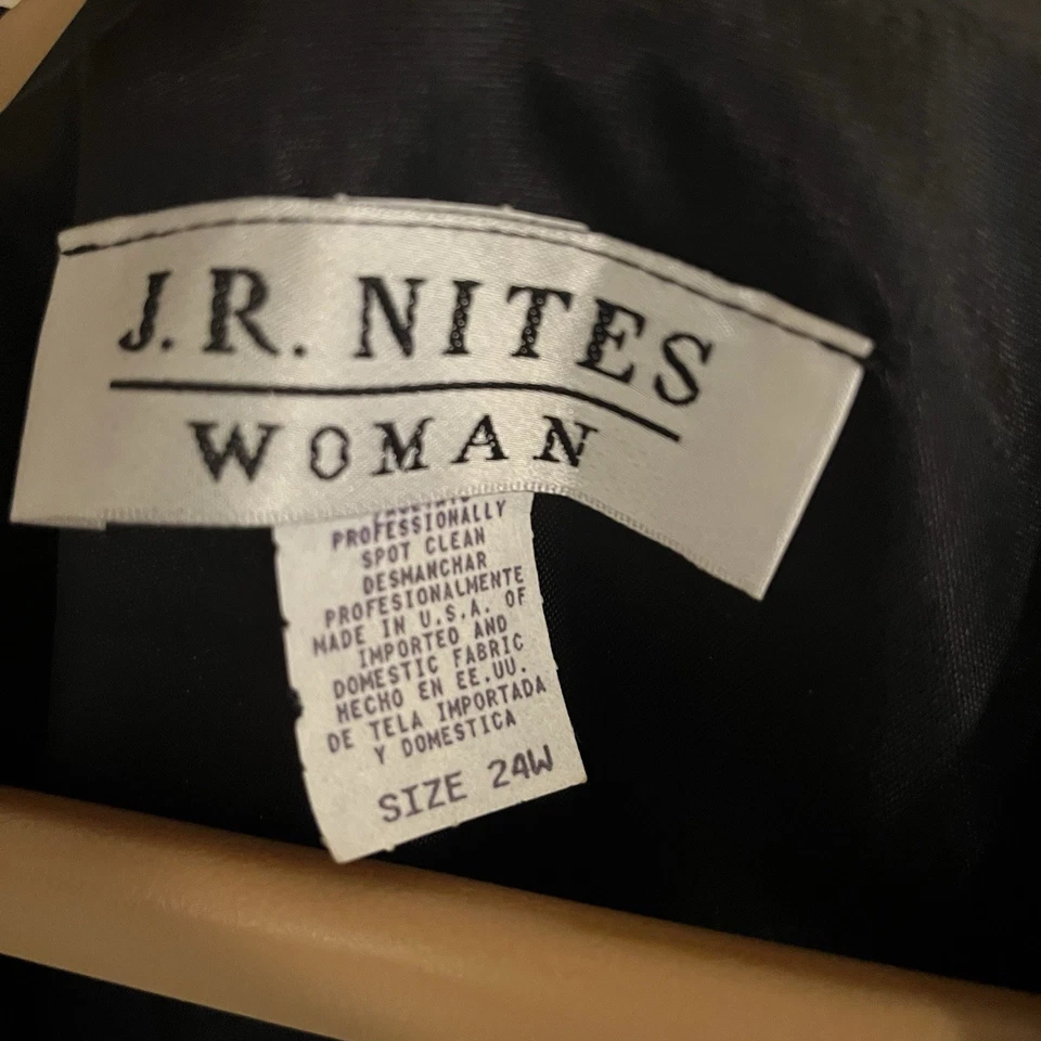 De colección J.R. Nites Mujer Talla 24 Negro Cuentas Top Capricho Bruja Campana Manga Gótico Foto 2 de 4