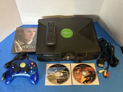 Original Xbox Console Bundle New Controller Power/AV Cables Cleaned Works Great