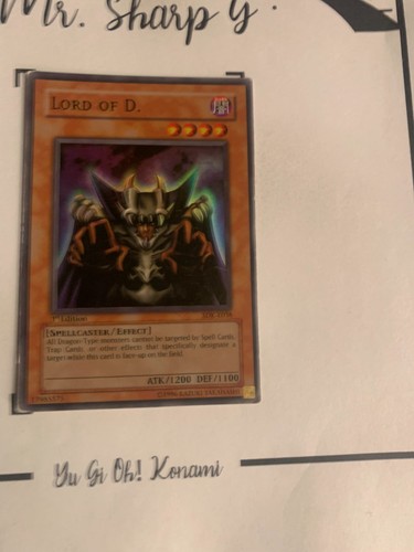 LORD OF D. - 1st EDITION SDK.E038 ENGLISH Yu-Gi-Oh! CARD SUPER RARE GAME 2002 - Picture 3 of 6