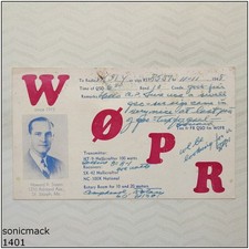 QSL Card W0PR St Joseph Mo. Howard R Sisson 1948Postcard (P1401)