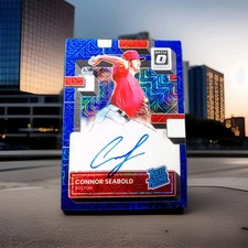 2022 Panini Donruss Optic Blue Mojo Prizm /99 Connor Seabold #RRS-CS Auto RC