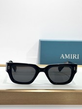 Amiri Square Sunglasses Black Frame Dark Lens 50-24-145