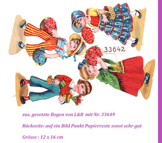 Glanzbilder scraps decoupis Oblate Kinder von L&B mit Nr.