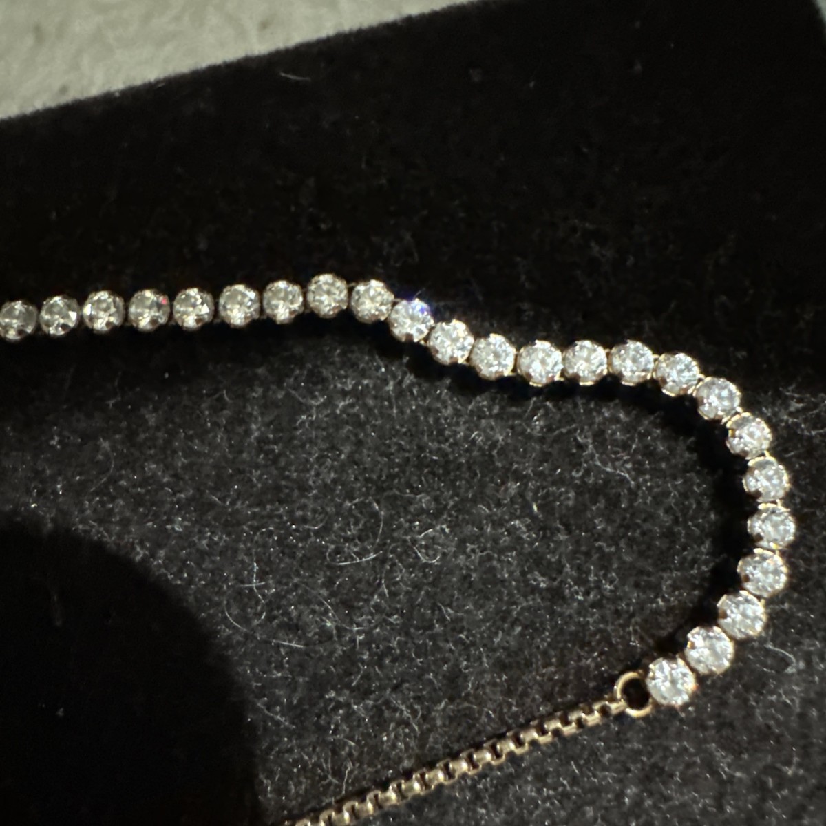 Pandora Rose Gold Plated Sparkling Slider Tennis Bracelet