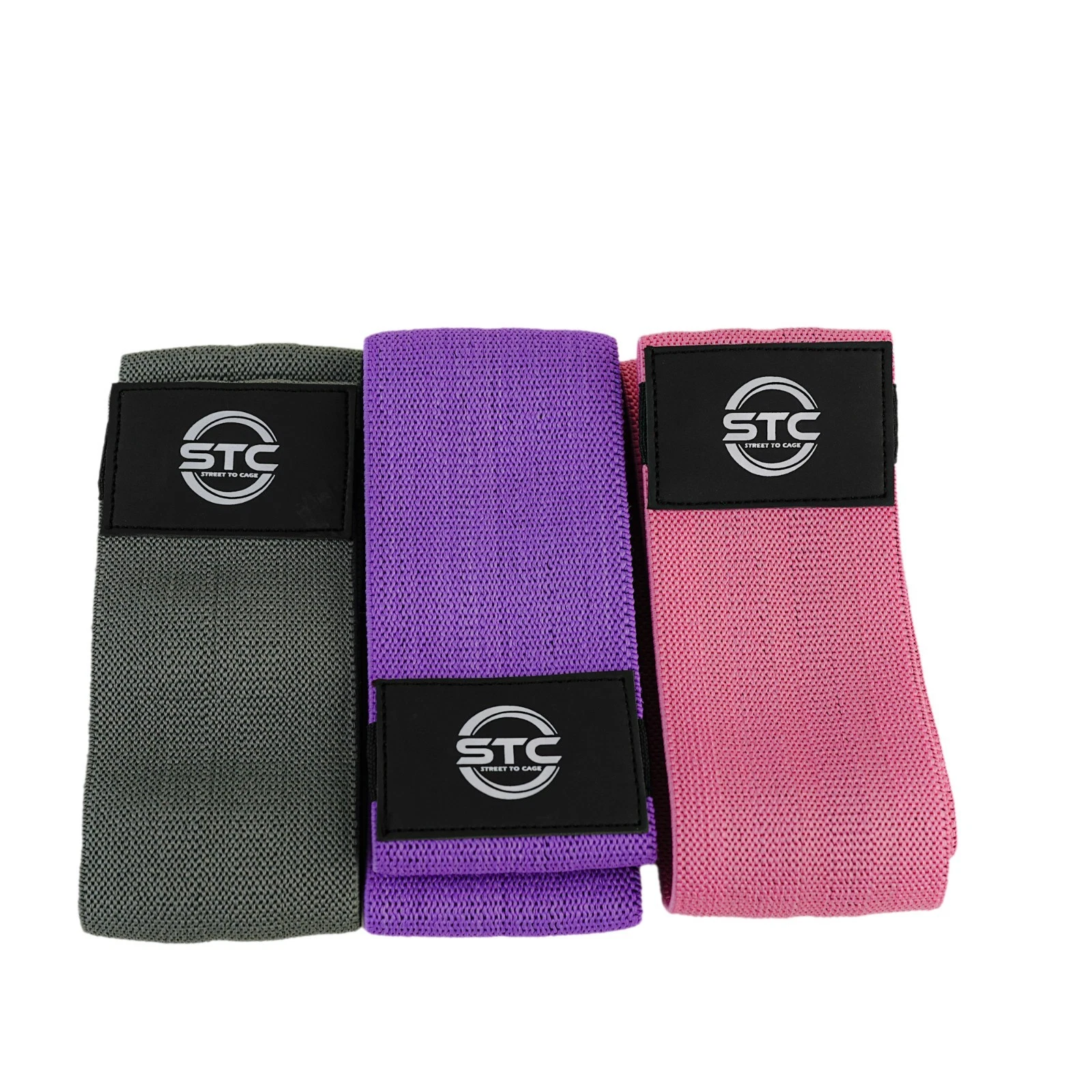3Pc Gym Resistance Bands Set Non Slip Glute Booty Hip Circle Loop Exercise UK