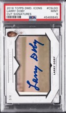 2018 TOPPS DIAMOND ICONS CUT SIGNATURES #CSLDO LARRY DOBY #/4 PSA 9 AUTO