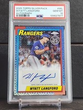 Wyatt Langford #90ca-wl 2025 Topps Series 1 Mojo Autograph 61/99  PSA-10 POP 3 