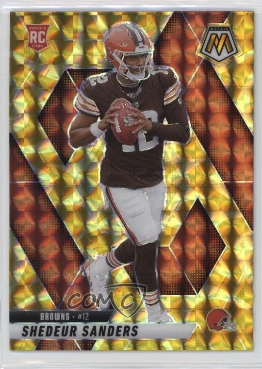 2025 Panini Mosaic Rookies Reactive Yellow Prizm Shedeur Sanders #302 16zl