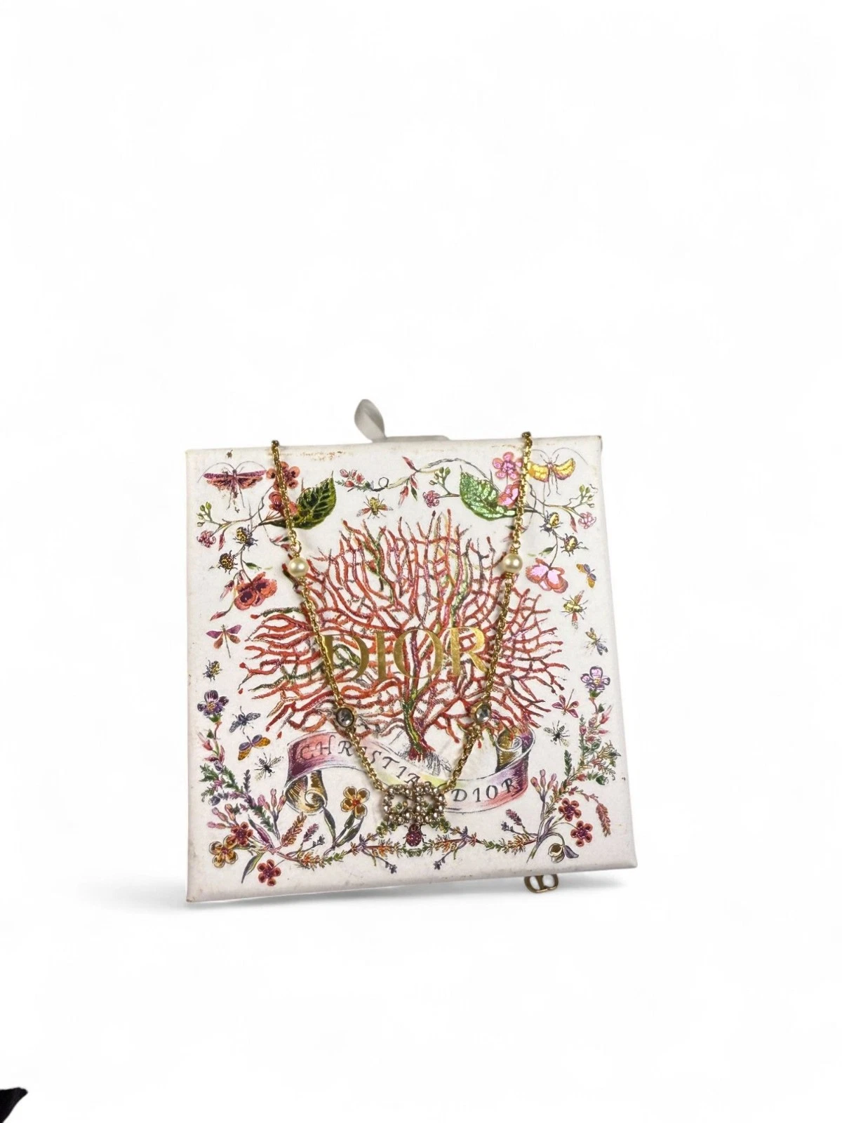 Collana ciondolo originale DIOR clair d lune N1033CDLCY_D301 CD logo cristallo con scatola