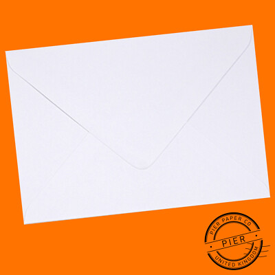100 x weiße C5 Briefumschläge Premium gummiert 100 g/m² 162 x 229 mm von Pier Paper Co.